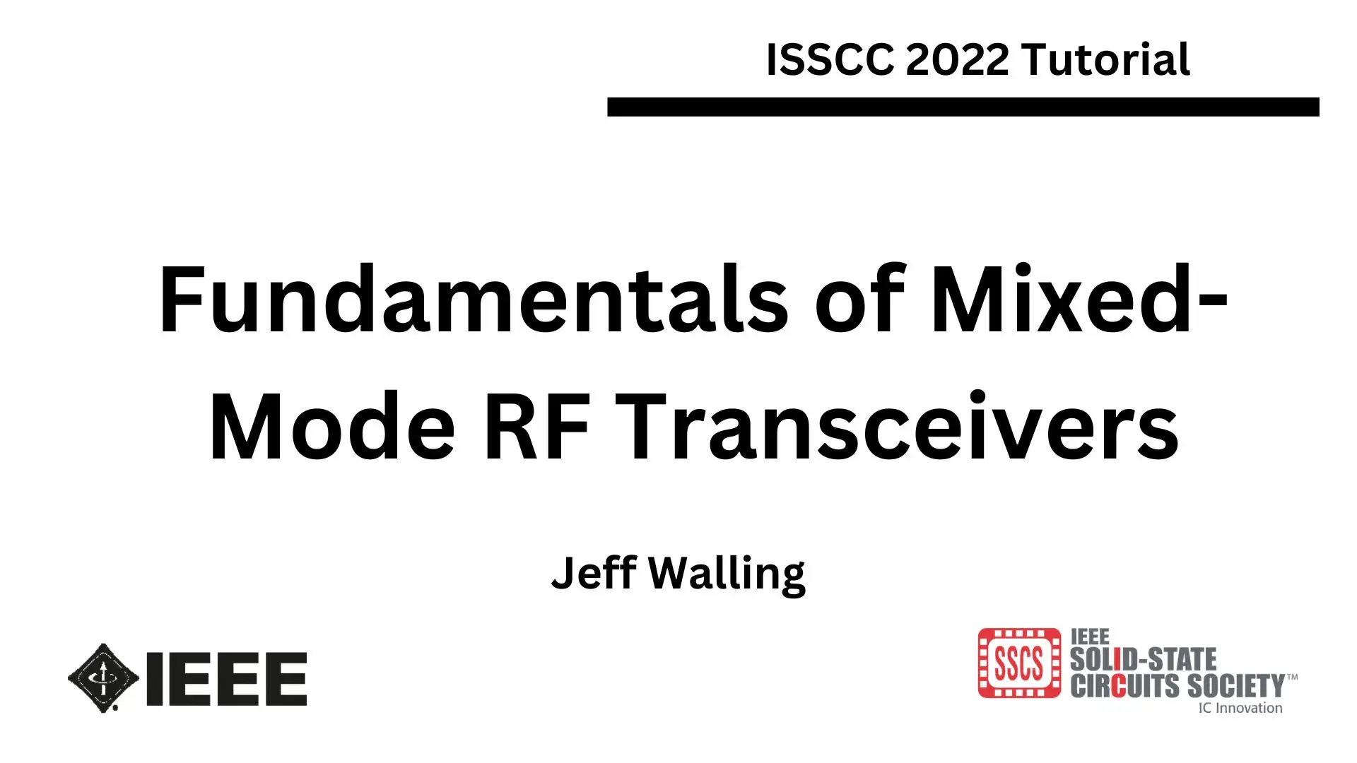 Fundamentals of Mixed-Mode RF Transceivers Video