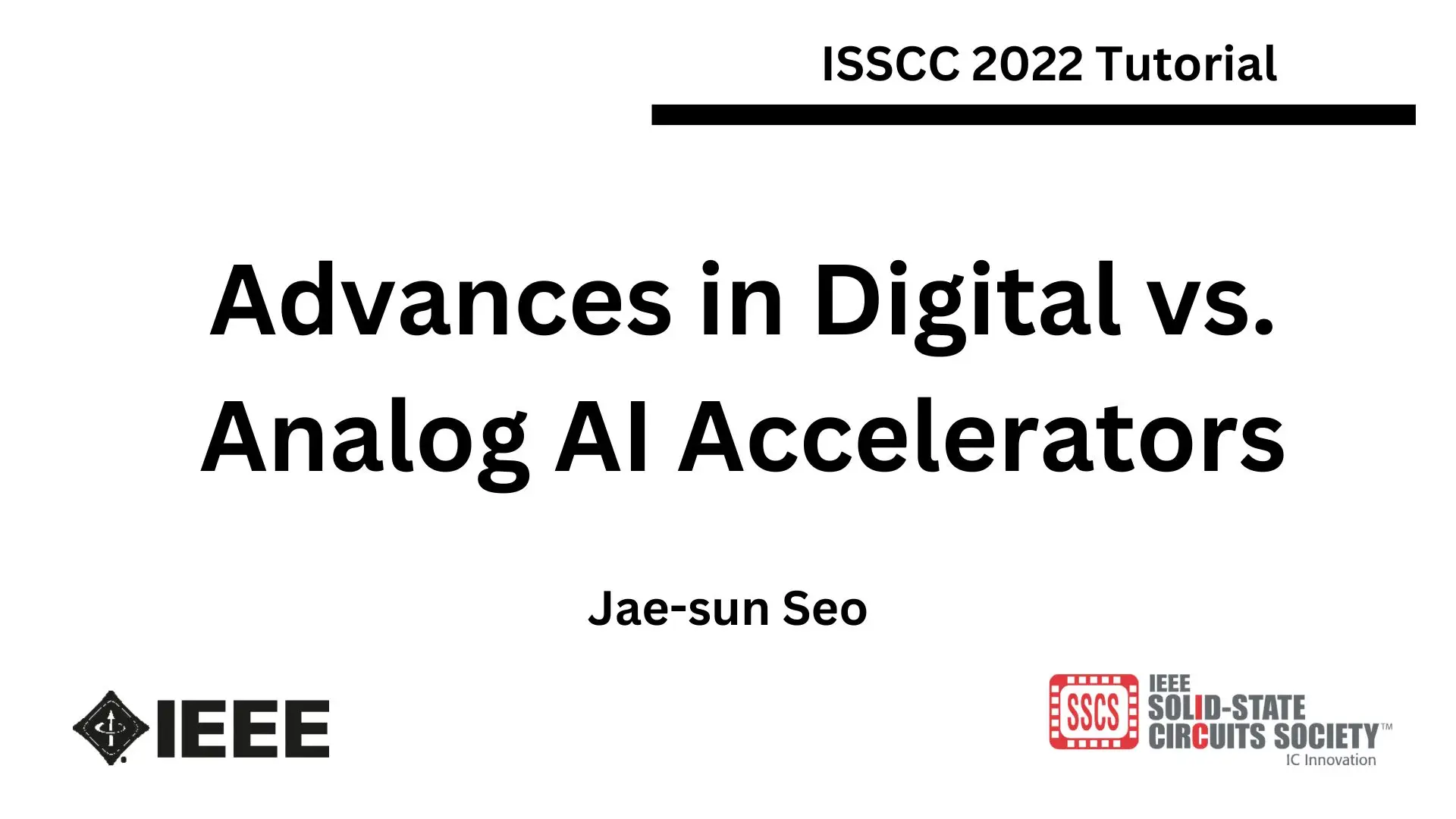 Advances in Digital vs. Analog AI Accelerators Slides