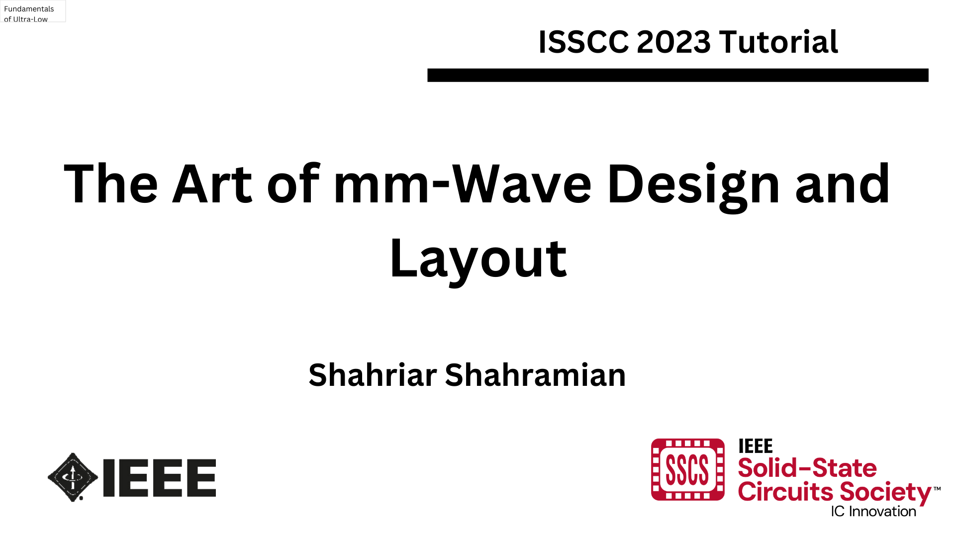 The Art of mm-Wave Design and Layout Slides | SSCS | Solid State Circuits