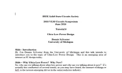 Ultra Low Power Design Transcript