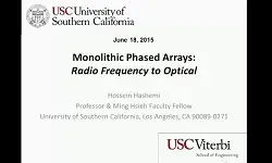 Monolithic Phased Arrays: Radio Frequency to Optical Video