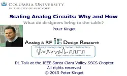 Scaling Analog Circuits: Why and How - What do designers bring to the table? Video