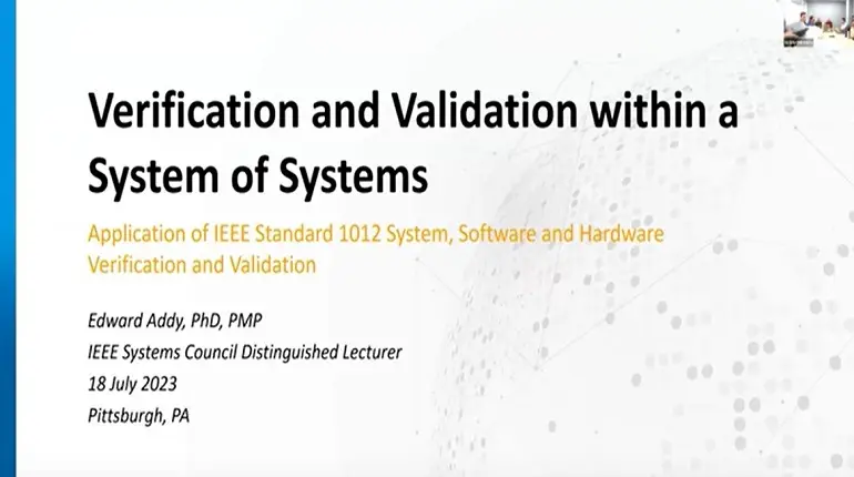 Verification and Validation Within a System of Systems 