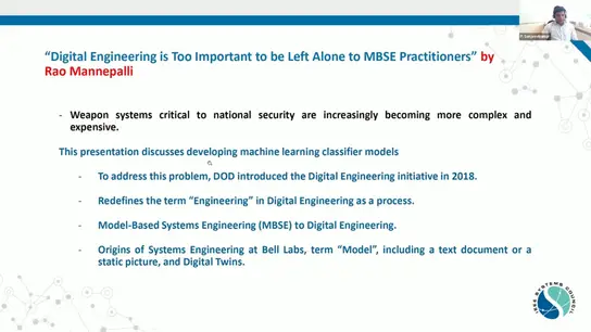 Digital Engineering is Too Important to be Left Alone to MBSE Practitioners