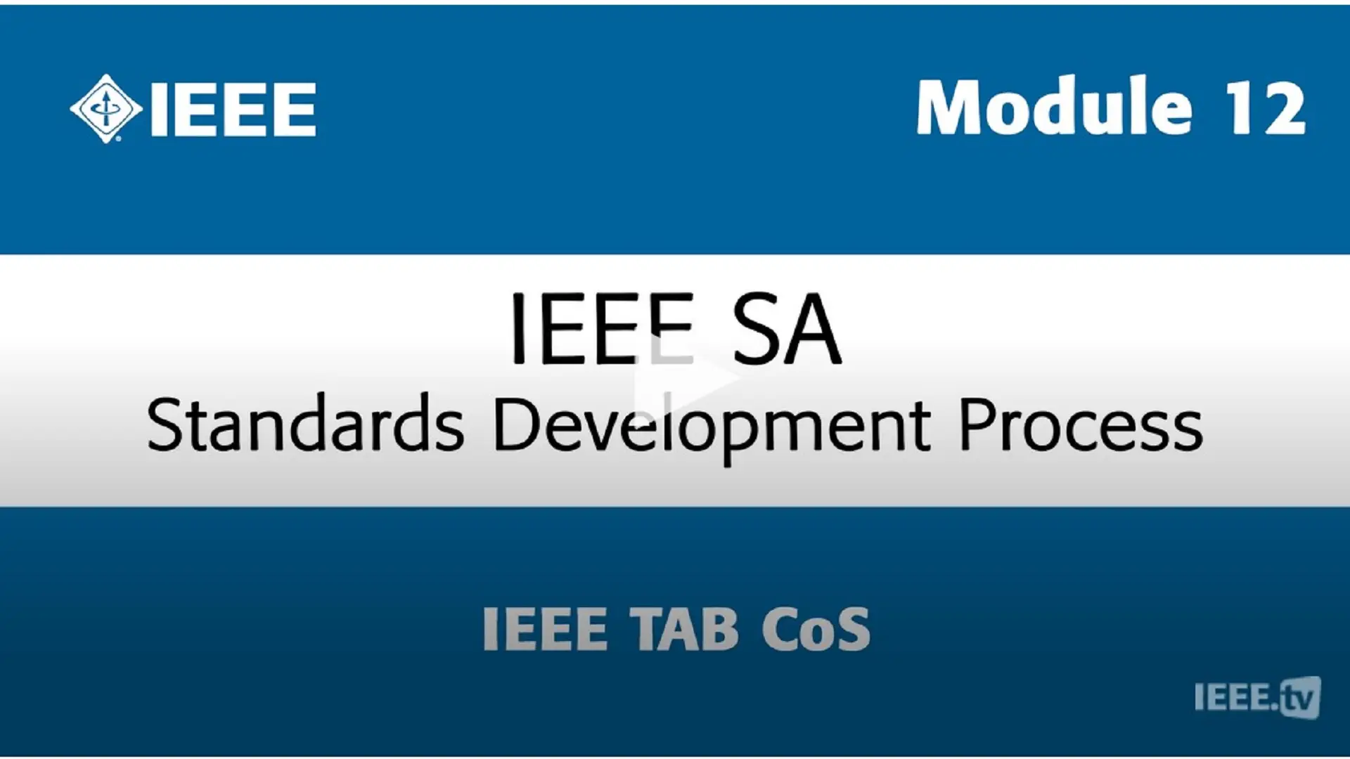 Module 12 - IEEE SA Process - TAB CoS