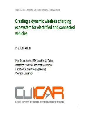 Video - How to Create an Ecosystem for Dynamic Wireless Charging of Electrified Vehicles