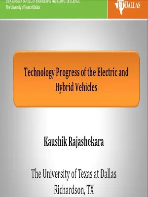 Video - Technology Progress of the Electric and Hybrid Vehicles