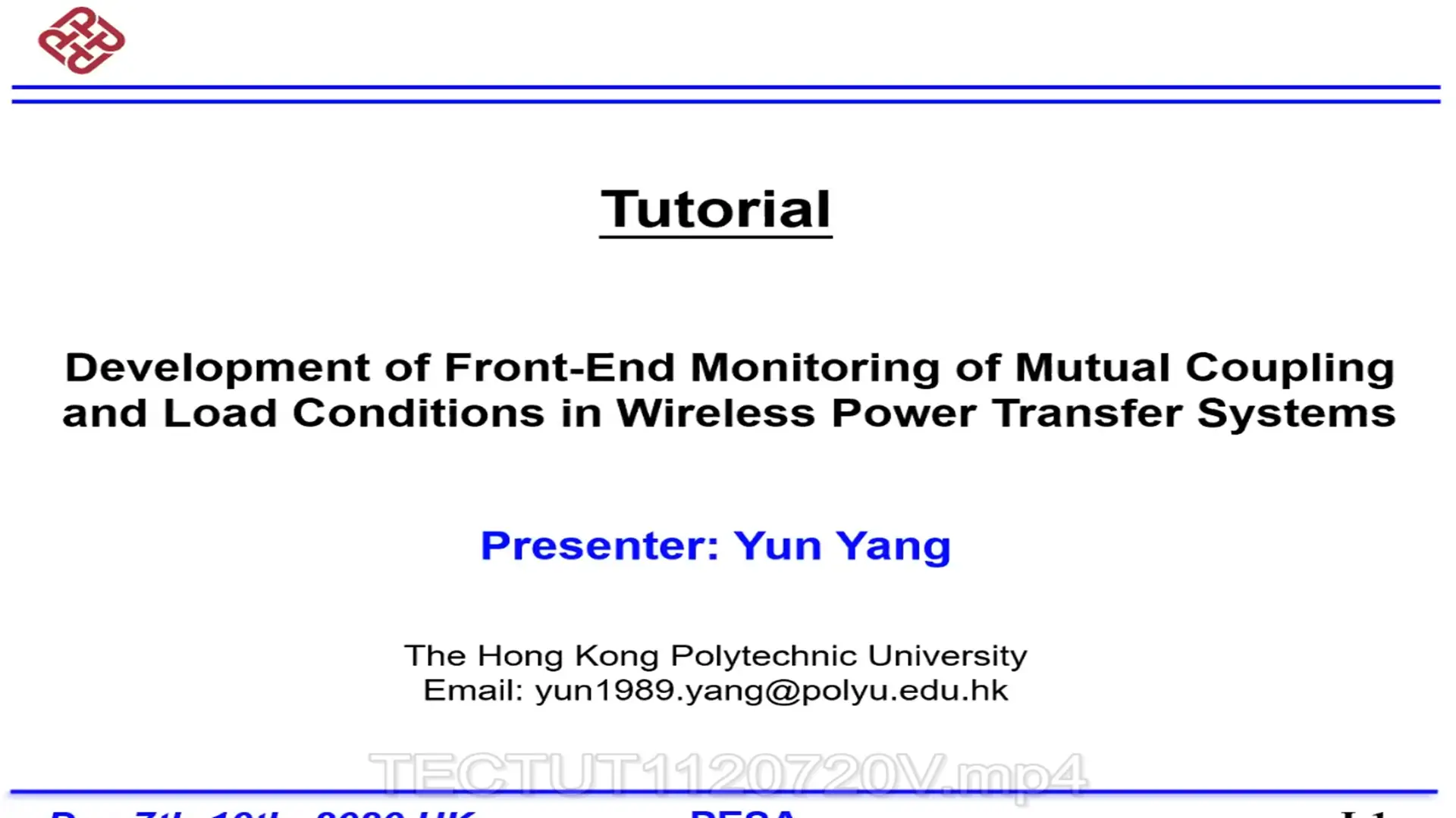 Development of Front-End Monitoring of Mutual Coupling and Load Conditions in Wireless Power Transfer Systems-Video