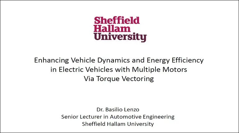 Video - Enhancing Vehicle Dynamics and Energy Efficiency in Electric Vehicles with Multiple Motors Via Torque Vectoring