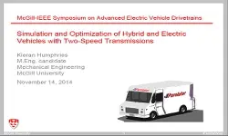 Video - Simulation and Optimization of Hybrid and Electric Vehicles with Two-Speed Transmissions