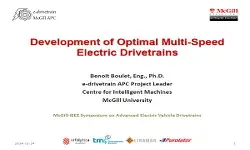 Video - Development of Optimal Multi-Speed Electric Drivetrains