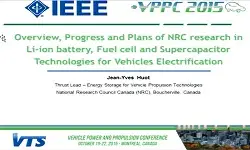 Video - An Overview, Progress and Plans of NRC Research in Li-ion battery, Fuel Cell and Supercap Salut Technologies for Vehicles Electrification