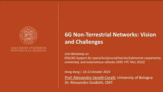 W1 Keynote 2: 6G Non-Terrestrial Networks: Vision and Challenges