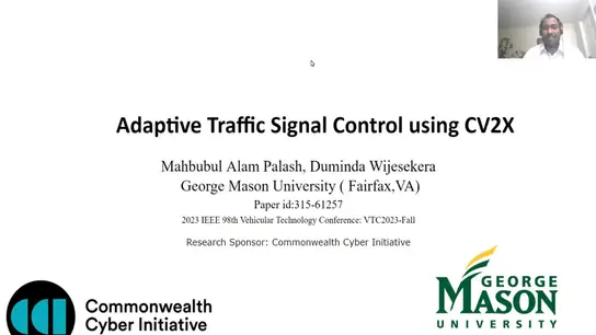 Adaptive Traffic Signal Control using CV2X