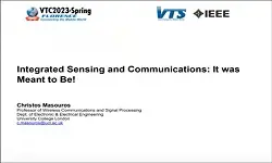 Keynote: Integrated Sensing and Communications: It was Meant to Be!