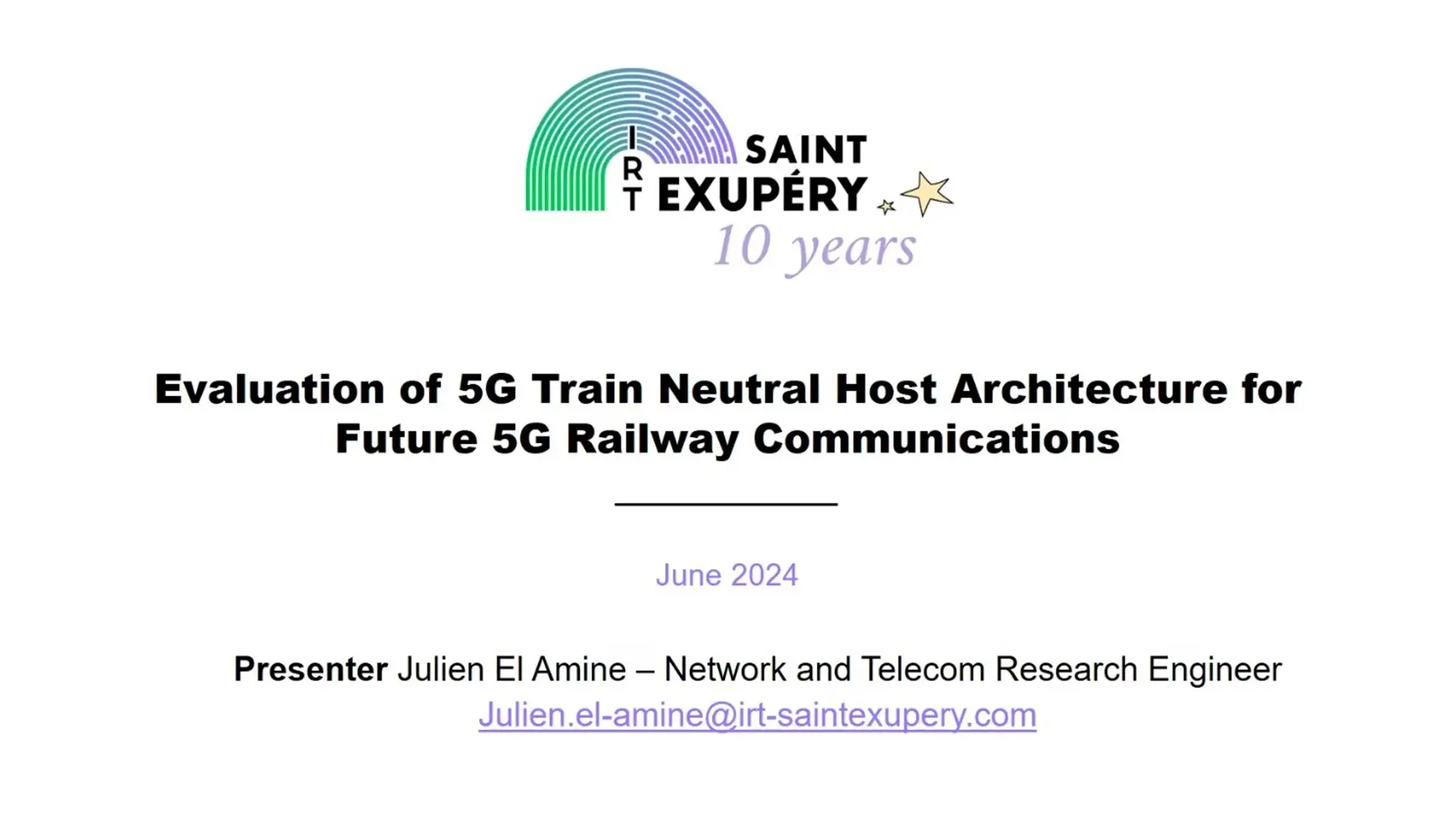 Evaluation of 5G Train Neutral Host Architecture for Future 5G Railway Communications