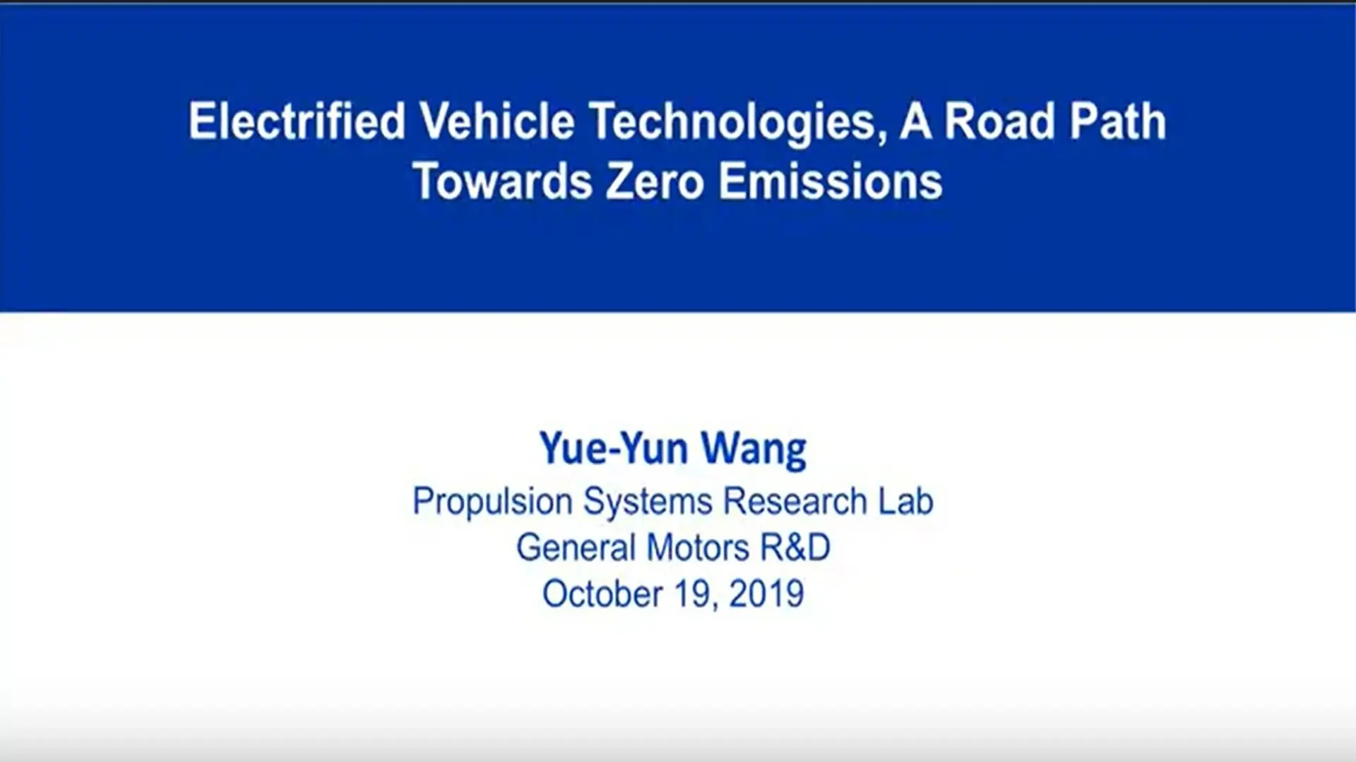 Electrified Vehicle Technologies A Road Path Towards Zero Emissions