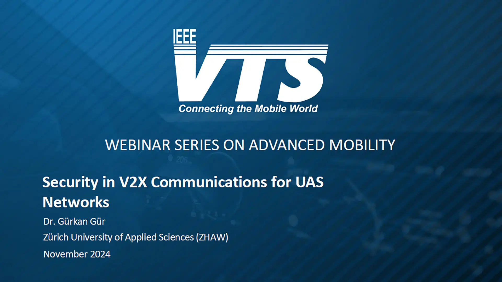 Security in V2X Communications for UAS Networks (slides)